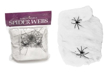 Artificial web grid cobweb spiders on halloween andries 60g, фото