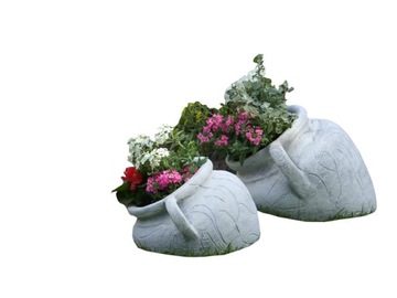 Flowerpot garden concrete jug set. 2pcs, фото