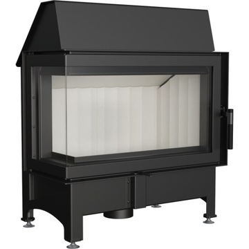 Fireplace angular liner fireplace steel zibi 11kw - left recovery eko, фото