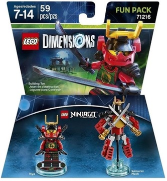 Lego dimensions 71216 nya fun pack samurai механизм новый набор ниндзяго, фото