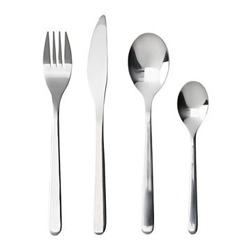Ikea fornuft cutlery complete 24 pcs. metal stainless steel, фото