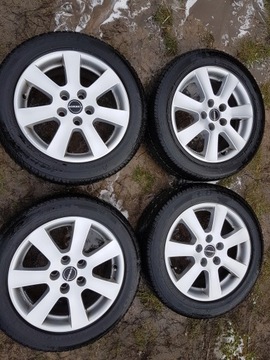 Диски з шинами 16" 5 x 112 алюміній стан хороший стан, фото