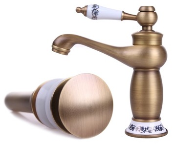 Washbasin faucet freestanding royal orderlies retro golden, фото