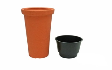Flowerpot classic tower - brick, фото