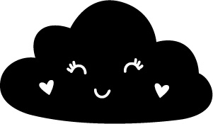 Template painting smiling cloud 40x23cm, фото