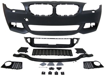 Бампер m-technik bmw 5 f10 f11 10-13 датчик парковки противотуманные фары, фото