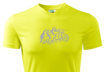 Thermal t-shirt reflective on a bicycle mtb bicycle, фото