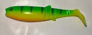 Savage gear cannibal shad-firetiger 8cm, фото