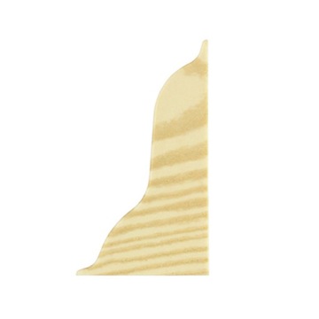 Right end to overlays skirting board 52mm pvc maple, фото
