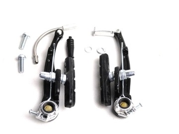 Pads brakes v-brakes black on one wheel, фото