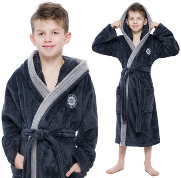 Warm downy robe boyish hooded 152, фото