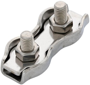 Clamp saddle double lin cable metal 2, фото