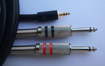 SHELLER Stereo mini Jack 3.5 S / 2xjack 6.3 mono 15m