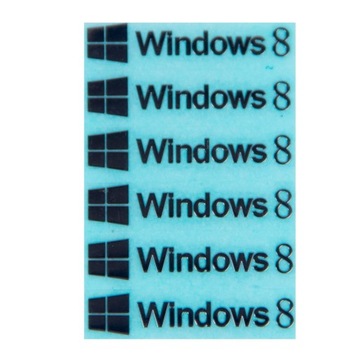 Наклейка Windows 8 silver 6 x 30 мм