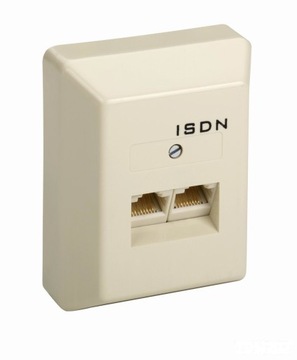 Поверхностный разъем ISDN / ADSL X2 RJ45 8p8c / 8p4c
