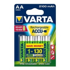 4 х акумуляторна батарея VARTA AA R6 2100 мАг r2u батарея