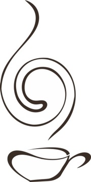 Наклейка на стену кухня кофе чашка 50 см
