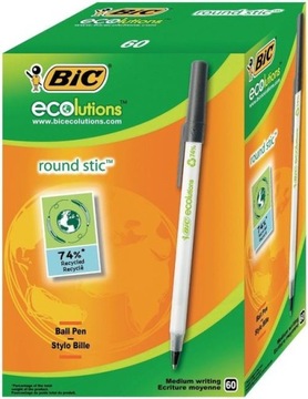 Набор из 10 ручек Bic Ecolutions Round Stic 1 мм.