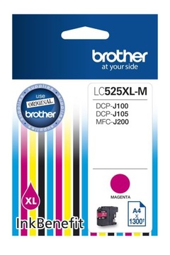 Оригинальные чернила Brother LC-525XLM, пурпурный, 1300-е годы, DCP J100, DCP J105, MFCJ