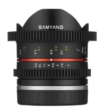 Кинообъектив Samyang 8 мм T3.1 для Canon M
