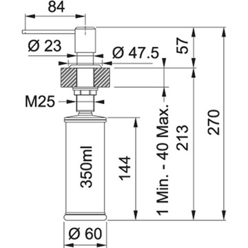 Диспенсер Franke Sirius оникс 0,35 л