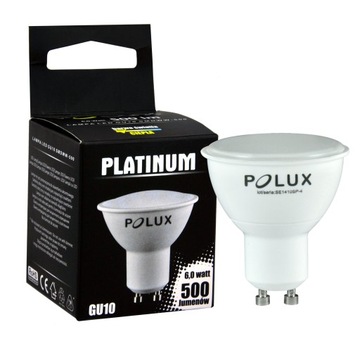 Żarówka SMD LED 6W GU10 500lm biała ciepła GOLDLUX