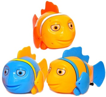 DUŻA RYBKA NEMO NAKRĘCANA JEŹDZI I ŚWIECI 18 cm