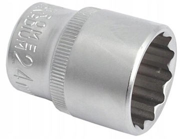 NASADKA DWUNASTOKĄTNA KLUCZ NASADOWY 1/2'' STAL CHROMOWO - WANADOWA 13 MM