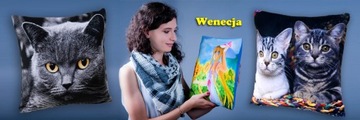 PODUSZKA KOT 17 POSZEWKA 40X40 + WKŁAD DEKORACJA