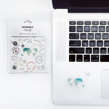 Наклейка на спину с татуировкой Paperself в стиле путешествия