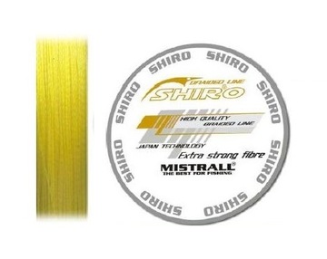 PLECIONKA MISTRALL SHIRO 0,25 mm / 200m ŻÓŁTA FLUO