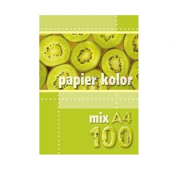 PAPIER KSERO KOLOR MIX A4 100 ARKUSZY 5KOLORÓW p4p