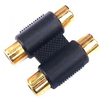 Łącznik 2x gniazdo RCA (cinch) / 2gn RCA gold(1359