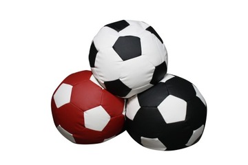 Pufa Piłka Sakwa Nowa FOOTBALL Skóra Eko Czerwona