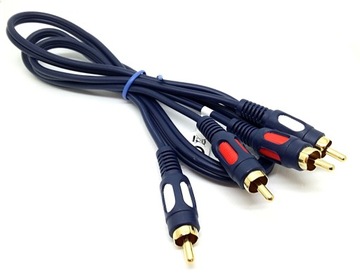 Przyłącze kabel CHINCH 2x RCA na 2xRCA 2,5m