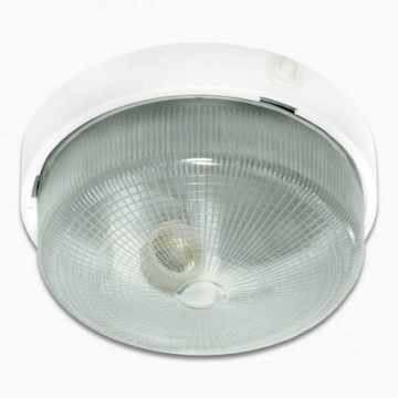 LAMPA OPRAWA PLAFON HERMETYCZNA 100W +ŻARÓWKA 9,5W