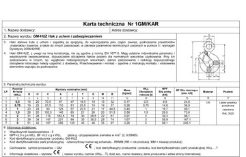 Крюк с ушком и защитой - сертифицирован 2000 кг.