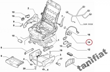 FIAT ULISEE LANCIA PHEDRA 01-10 REGULACE SEDADLA P