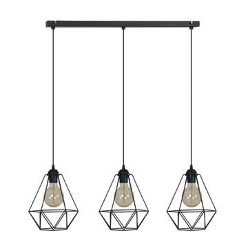 Lampa wisząca DIAMOND 3 vintage loft - można LED