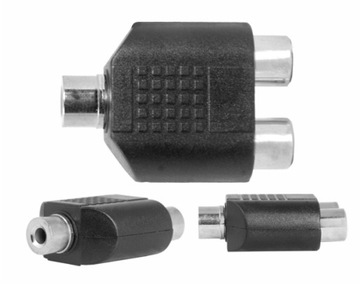 Adapter PRZEJŚCIE gniazda JACK 3.5 - 2x RCA 4063J