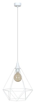 DUŻA Lampa wisząca DIAMOND BIAŁA vintage loft