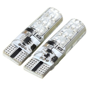 2x W5W LED T10, 12 В RGB CANBUS + ДИСТАНЦИОННЫЕ стробоскопические цвета