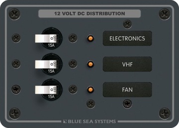 BlueSea Panel DC TraditionalMetal 3 pozycje 8025