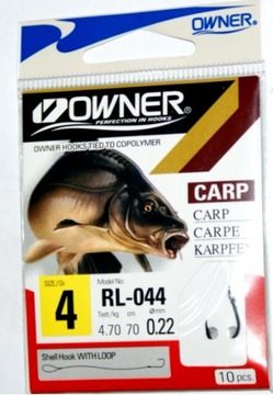 Przypon Karpiowy OWNER hak 4 żyłka 0,22mm