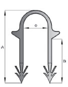 Takera CLIPS Uponor 50мм Зажимы TACKERA 1000 шт.