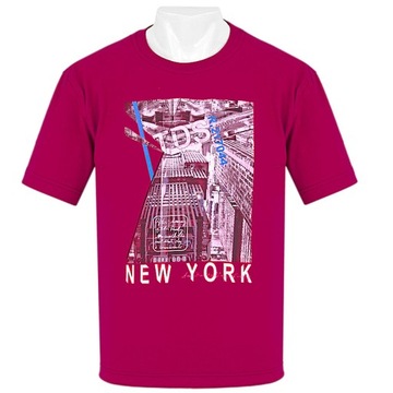 Koszulka TS NEW YORK 100% bawełna XXL bor POLSKA