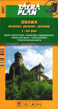 ORAWA, MAGURA, BESKID ŻYWIECKI MAPA TURYSTYCZNA 5007 TATRA PLAN