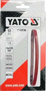 БЕСКОНЕЧНАЯ АБРАЗИВНАЯ ЛЕНТА 10ШТ P120 10X330MM YATO