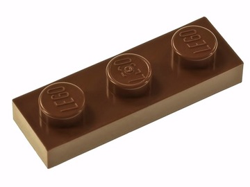 LEGO Płytka zwykła 1x3 3623 brązowa - 4 szt.