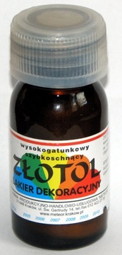 Farbka złota do liter na grobach farba ZŁOTOL 40ml